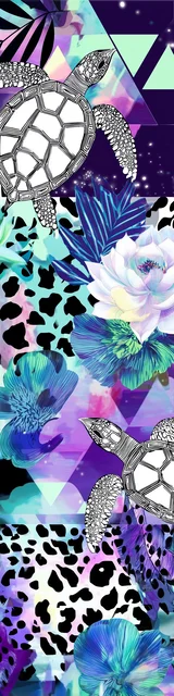 Free turtle bookmark featuring eighties leopard turtles